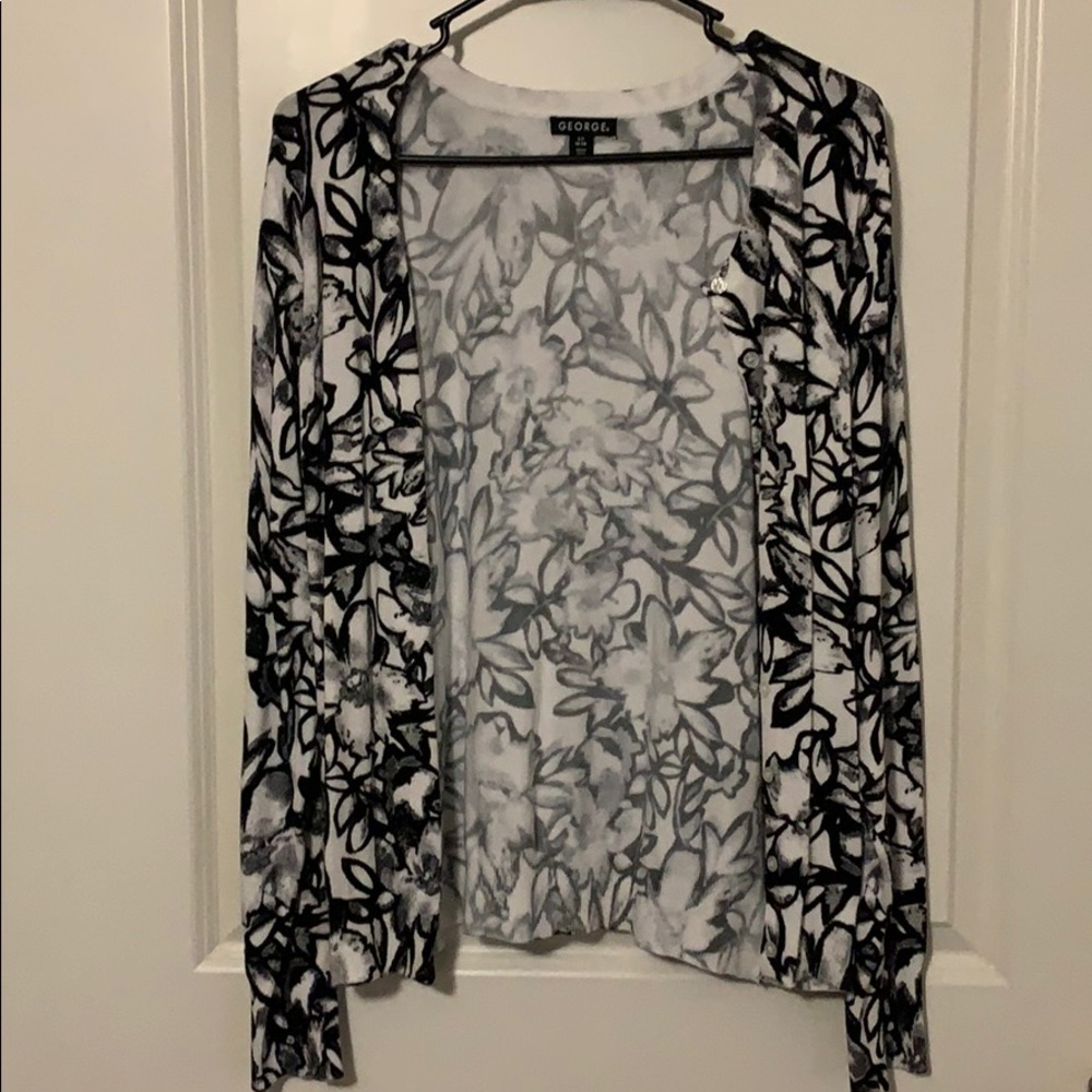 Black/white George Cardigan
